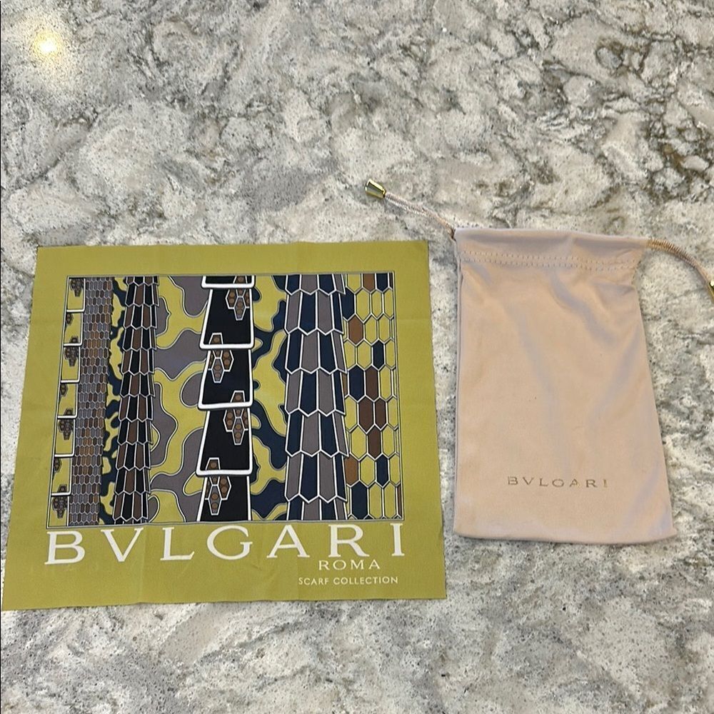 🕶️ Bvlgari Sunglass Dust Bag with Cleaning Cloth from the Roma Scarf Collection